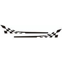 2PCS Racing Lattice Side Skirt Stripes Decal Set for BMW MINI Cooper F56 (2014-2015)