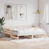 Daybed with Trundle 80x200 cm Solid Wood Pine