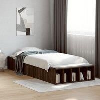 Berkfield Home Bed Frame without Mattress Brown Oak 90x190 cm Single