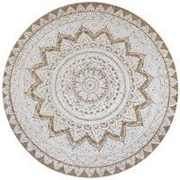Area Rug Braided Jute Printed 150 cm Round