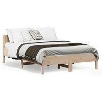 Berkfield Home Bed Frame without Mattress 120x190 cm Small Double Solid Wood Pine in Brown