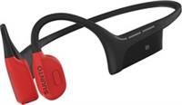 SUUNTO Wing Open-Ear Bone Conduction Headphone, Bluetooth Wireless Sport Headphone w/Head Movement Control, Built-in HD Mic, IP67 Sweatproof, Safety Lights, 10H Playtime & 20H w/Charging Stand, Red
