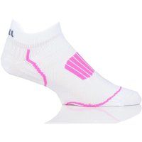 1 Pair White / Pink Made in Finland Extra Fit Low Trainer Socks Unisex 3-5 Unisex - Uphill Sport