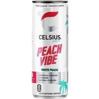 Celsius Zero Sugar Peach Vibe White Peach Energy Drink 355ml