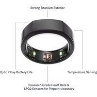 Oura Gen3 Heritage Smart Ring - Size 6, Stealth | Sleep, Heart Rate and Fitness Tracking Wearable - Up to 7 Day Battery Life - iOS/Android Compatible - Size First with Oura Sizing Kit
