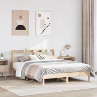 Berkfield Home Bed Frame without Mattress 140x200 cm Solid Wood Pine in Brown