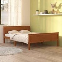 Bed Frame Honey Brown Solid Wood Pine 120x200 cm