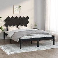 Bed Frame Black 120x200 cm Solid Wood
