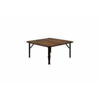 Stylish 80cm Square Wooden Folding Coffee Table - Brown