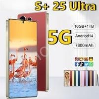 2025 New S+ 25 Ultra Original 7.3HD Mobile Phones 5G Dual Sim Smartphone Android 14 Global Version Cell Phone 7800mAh Cellphones