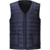 Unisex Black V-neck Heated USB Gilet with Adjustable Zones and Temperatures