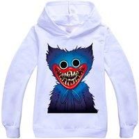 Kid'S Cartoon Huggy Wuggy Inspired Hoodie - 7 Colours - Black