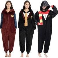 Unisex Black Harry Potter Soft Flannel Jumpsuit For Adults & Kids!