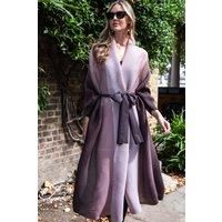 CY Women's Oversized Full Pleated Tie Dye Color Cardigan in Purple