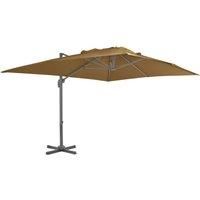 Cantilever Umbrella with Aluminium Pole 400x300 cm Taupe