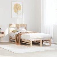 Berkfield Home Bed Frame without Mattress 90x190 cm Single Solid Wood Pine in Brown
