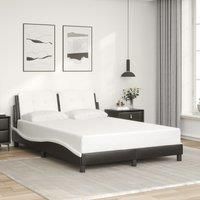 Berkfield Home Bed Frame without Mattress Black & White 140x200 cm Faux Leather