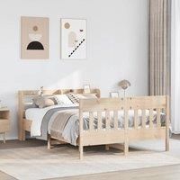 Berkfield Home Bed Frame without Mattress 140x200 cm Solid Wood Pine in Brown