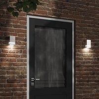 Berkfield Home Outdoor Wall Light Silver Stainless Steel