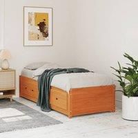 Berkfield Home Day Bed Wax Brown 90x190 cm Solid Wood Pine