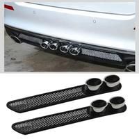 1Pair Universal Vent Grid Exhaust Muffler Pipe Car Auto Styling Fake Decorative Car Decorative