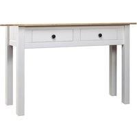 Console Table White 110x40x72 cm Solid Pine Wood Panama Range