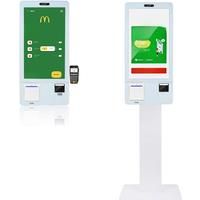 32" self ordering kiosk, self service kiosk for restarurants, cafes wall mounted or free standing,