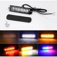 1X Truck LED Strobe Police Warning Light 6SMD Grille Flashing Side Light Bar Car Trailer Beacon Lamp