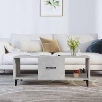 Coffee Table Concrete Grey 102x50x40 cm Engineered Wood