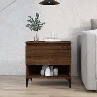 Berkfield Home Side Table Brown Oak 50x46x50 cm Engineered Wood | Size: 50 x 46 x 50 cm