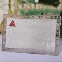 100pcs/lot Metal Business Card galvanized iron Blanks Card for Customer printing ID card with