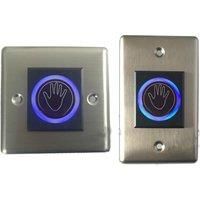 Infrared exit button With blue back lights Palm sensing 86X86mm NO touch panel NO/NC/COM output,