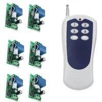 6 controller AC220V 1CH RF Wireless Remote Control Relay Switch light /lamp/ window/Garage Doors