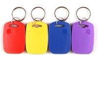10pcs Double frequency IC+ID UID Rewritable Composite Key Tags Keyfob (125KHZ EM5200 RFID+13.56MHZ