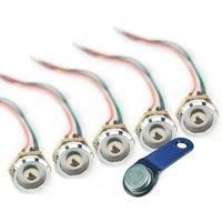 5Pcs/lot Zinc TM Card Tag Conductor iButton Probe Reader 4 lines LED light Key Sensor DS9092