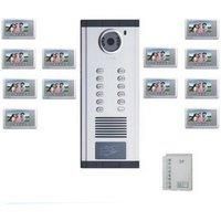 So easy! DIY 7 " TFT color LCD display visual building talk-back+RFID access control system /for 2