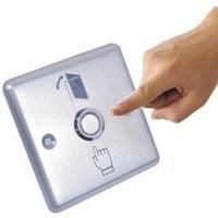 5 units /lot 86X86mm Stainless Steel Exit Button without LED light NO for access control system