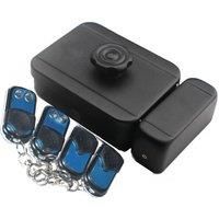 433MHz Wireless Remote Control Rim Lock Electronic Motor Lock with Remote Handle Use AA Battery Key