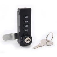 10pcs/lot 4 digits Combination Cam Cabinet Lock Black Convenient Password Security Coded Locks For