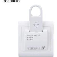 10pcs 86X86mm High Grade Hotel Magnetic Card Switch 220V/25A ,energy saving switch,Insert Key for