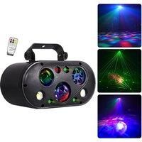 Portable Remote Control LED Stage Light DJ KTV Disco Laser Light Projector Mini Lazer For Christmas Party Wedding Holiday Decor
