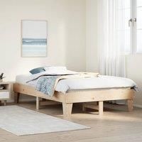 Berkfield Home Bed Frame without Mattress 120x200 cm Solid Wood Pine in Brown | Size: Small Double