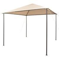 Gazebo Pavilion Tent Canopy 3x3 m Steel Beige