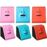 Motion Activated Face Shaped Piggy Bank - Brick Or Smooth - 3 Colours!