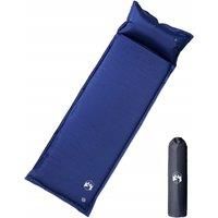 Berkfield Home Self Inflating Camping Mattress with Pillow 1-Person Navy Blue
