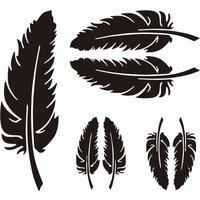 Reflective Stickers Cover Scratches Decorative Car Stickers Feather Leaves Personalized Creative Bumper Retrofitted Car Stickers
