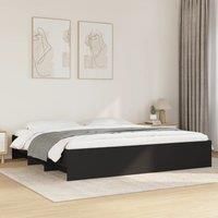 Berkfield Home Bed Frame without Mattress Black 180x200 cm Super King Engineered Wood