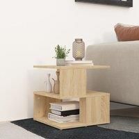Berkfield Home Side Table Sonoma Oak 40x40x40 cm Engineered Wood in Brown | Size: 40 x 40 x 40 cm