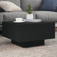 Berkfield Home Coffee Table Black 55x55x31 cm Engineered Wood | Size: 55 x 55 x 31 cm