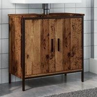 Berkfield Home Sink Cabinet Old Wood 60x30x60 cm Engineered Wood in Brown | Size: 60 x 30 x 60 cm